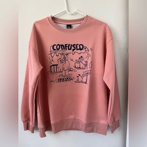 Women fun creative oversized sweatshirt size medium